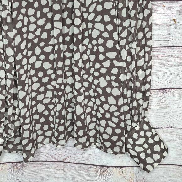 Ann Taylor Girly Romantic High Ruffle Neck Long Sleeve Flowy Blouse Size Medium - Picture 12 of 13